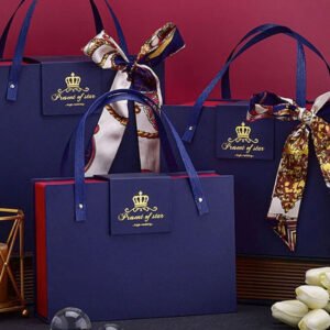 premium navy gift bags